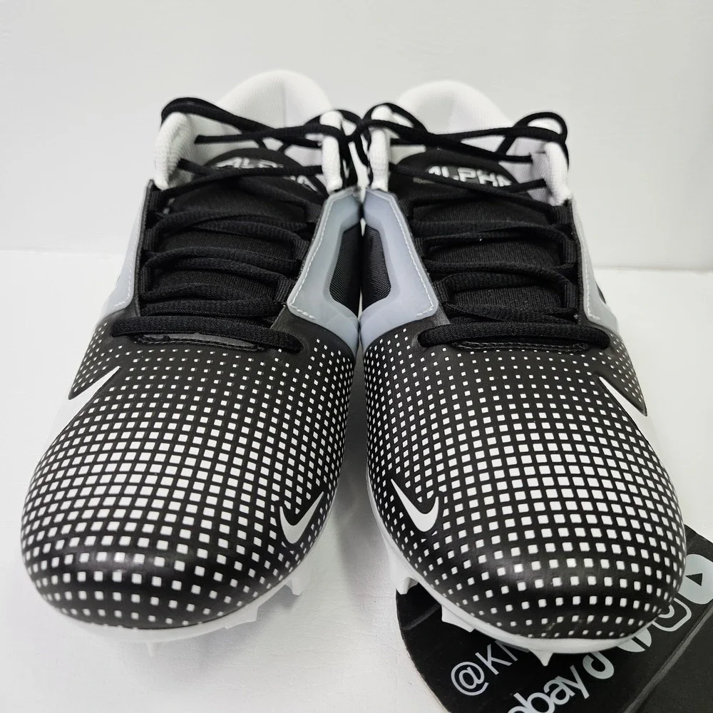 Nike Alpha Menace 4 Pro NRG Black White Football Cleats FZ7702-005 Men's Size 11